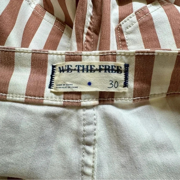 NWT Free People Just Float On Pants Jeans Flare Bell Bottoms Rust Stripe 30 - Picture 12 of 12